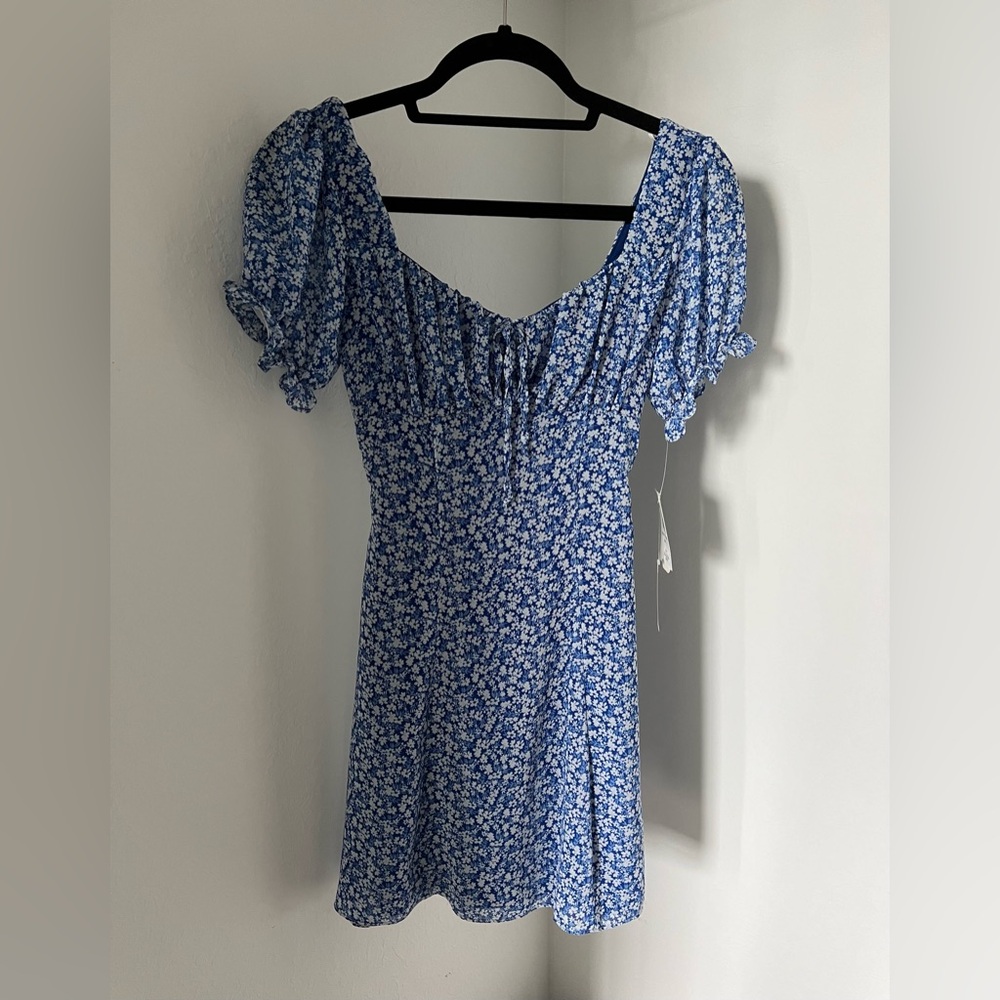 B Darlin Blue Floral Dress